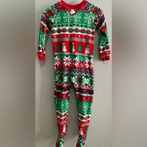 Children’s Place Festive Red and Green Holiday Onesie
